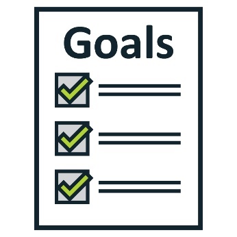 Goals document with multiple checkboxes ticked.