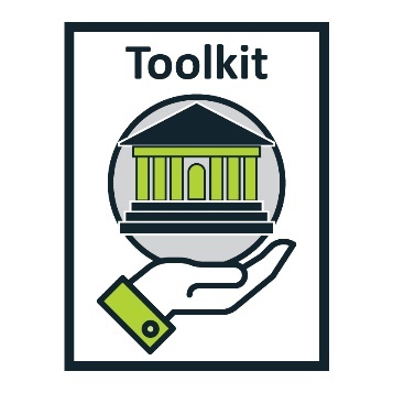 Document titled Toolkit with the State Government department icon and a supportive hand hand icon underneath.